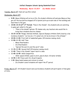 Unified Champion Schools Game Schedules