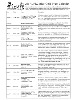 2017 DFRC Blue-Gold Event Calendar