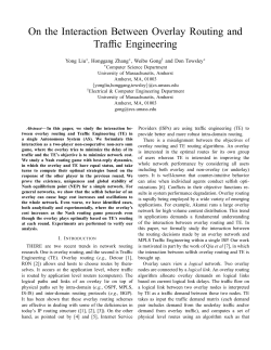 On the Interaction Between Overlay Routing and Traffic Engineering