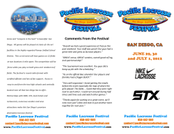 Pacific Lacrosse Festival Brochure