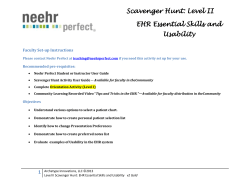 EHR Essential Skills and Usability