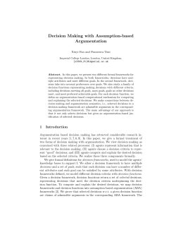 Decision Making with Assumption