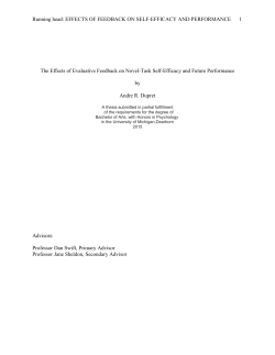 Running head: EFFECTS OF FEEDBACK ON SELF
