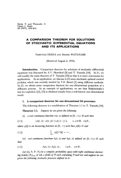 a comparison theorem for solutions of stochastic