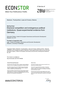Electoral competition and endogenous political institutions