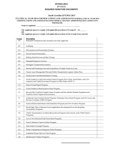 certification - South Carolina Department of Transportation