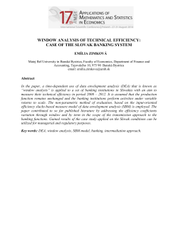 Case of the Slovak Banking System
