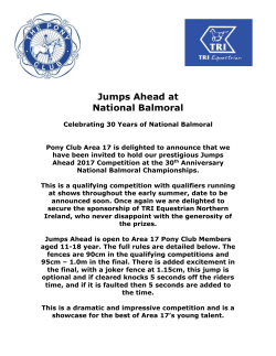 Jumps Ahead 2017 Rules and Information