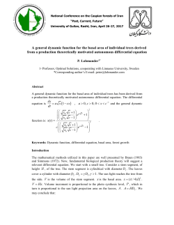 A general dynamic function for the basal area of individual trees