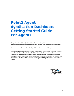Point2 Agent Syndication Dashboard Getting Started Guide For Agents