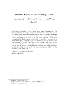 Directed Search in the Housing Market