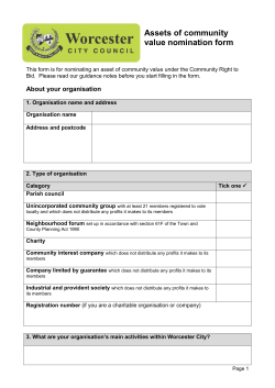 nomination form - Worcester City Council
