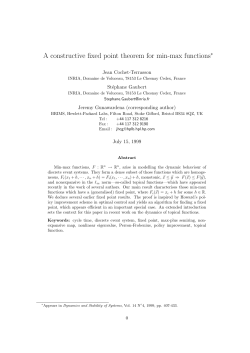 A constructive fixed point theorem for min-max functions
