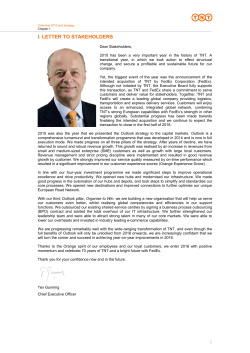 TNT Express Annual Report 2015 - Ch.1