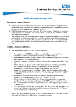 NHSBSA Property Strategy 2016
