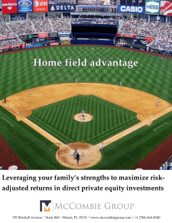 Home field advantage - McCombie Group, LLC