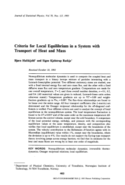 Criteria for local equilibrium in a system with transport of heat and