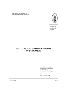 political and economic theory of standards