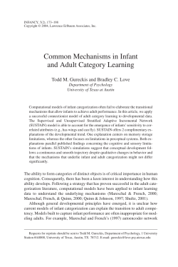 Common Mechanisms in Infant and Adult Category Learning