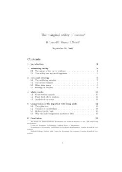 The marginal utility of income