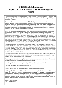 Paper 1 Mock Cuckoo`s Calling