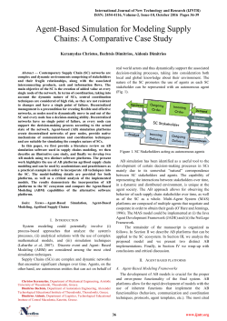 Agent-Based Simulation for Modeling Supply Chains