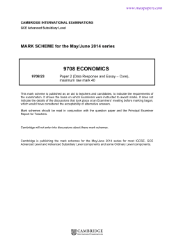 9708 ECONOMICS www.maxpapers.com