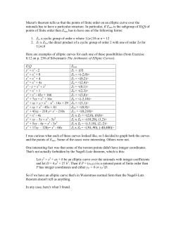 Mazur`s theorem tells us that the points of finite order on an elliptic