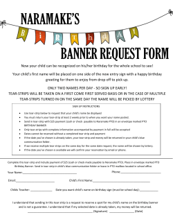 Complete this tear-strip and include payment of $25 (cash or check