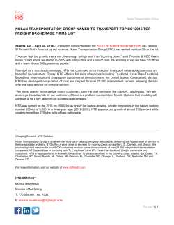 nolan transportation group named to transport topics` 2016 top