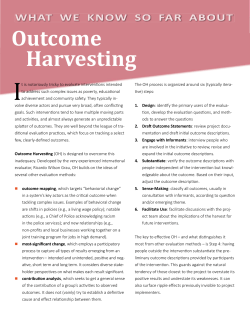Outcome Harvesting - Collaboration for Impact