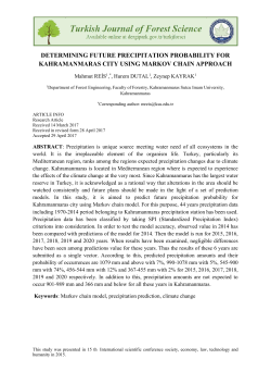 determining future precipitation probability for