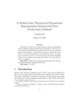 A Median Voter Theorem for Proportional