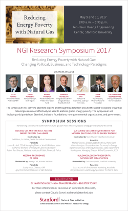 NGI Research Symposium 2017 - Stanford Natural Gas Initiative