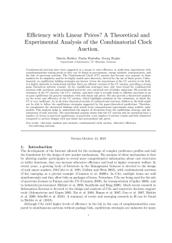 Efficiency with Linear Prices? A Theoretical and Experimental