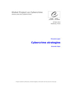 Cybercrime strategies - Coe