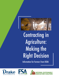 Contracting in Agriculture: Making the Right Decision
