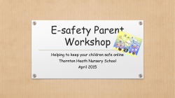 E-Safety Parent Workshop - Thornton Heath Nursery School