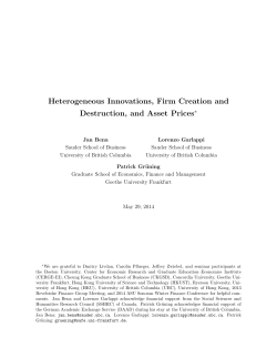 Heterogeneous Innovations, Firm Creation and Destruction, and