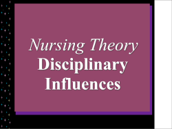 Nursing Theory Disciplinary Influences