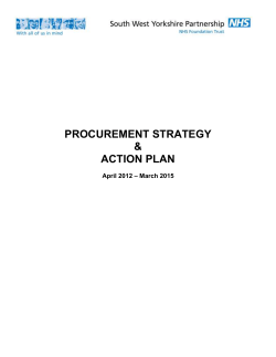 Procurement Strategy - South West Yorkshire Partnership NHS