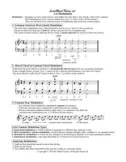 Modulation in Music - Free Theory PDF Printable