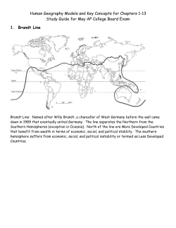Human Geography Models for Chapters 1 through 13 and Key
