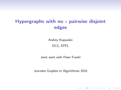 Hypergraphs with no s pairwise disjoint edges