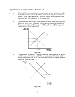 Suggested Answers for Mankiw, Chapter 4, Problem 4, 7, 8, 12, 13 4