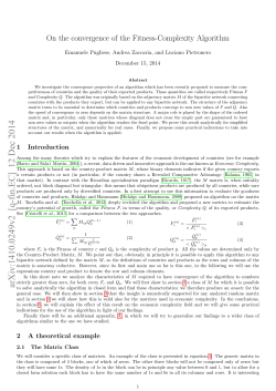 On the convergence of the Fitness