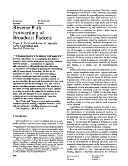 Reverse Path Forwarding of Broadcast Packets