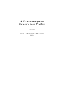 A Counterexample to Banach`s Basis Problem