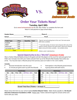 Student Ticket Order Form - Russell Education Endowment