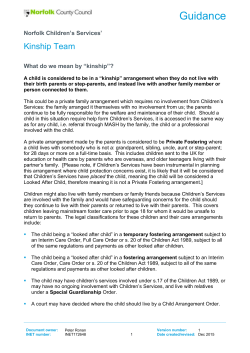 Kinship team information